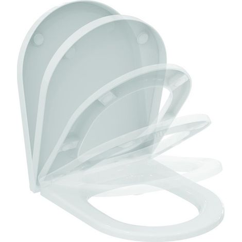 Tapa inodoro BLEND ROUND 360x455x35mm blanco cierre suave IDEAL STANDARD