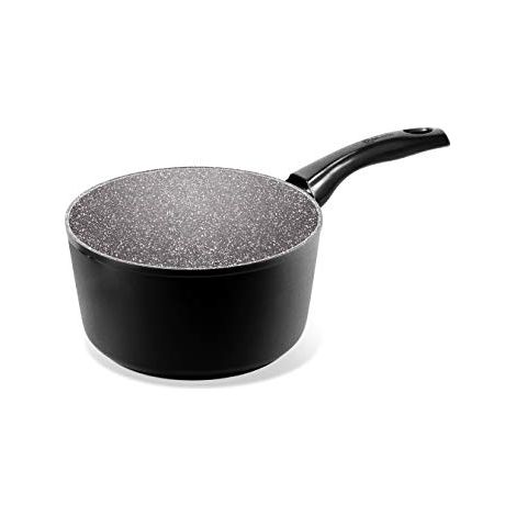 CASSERUOLA 1 MANICO AETERNUM BLACK PEARL D.16 ADATTA PER PIANO AD INDUZIONE (1/4)