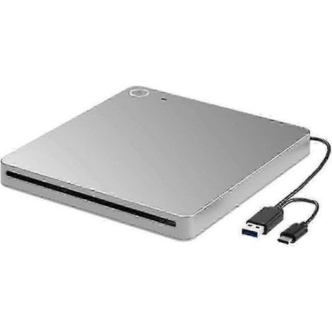 Lecteur/graveur DVD Blu-ray 3D externe avec connexion USB 3.0 et Type-C - Lecteur/graveur DVD ultra-mince à insertion