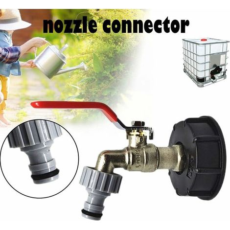 VURAHOME - Pour IBC Adaptateur De Cuve 1\\/2 Robinet Sortie Raccord Vanne Robinet Raccords De Tuyau D'arrosag (1/5)