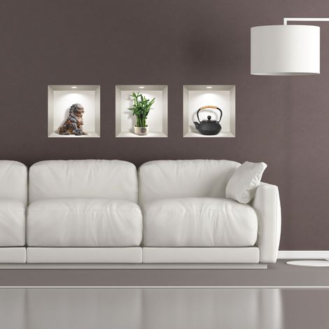 Stickers 3D ambiance japonaise 30 x 90 cm (1/4)