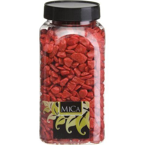 Mica Decorations Dekorative Steine rot 650 ml 1 kg Steine