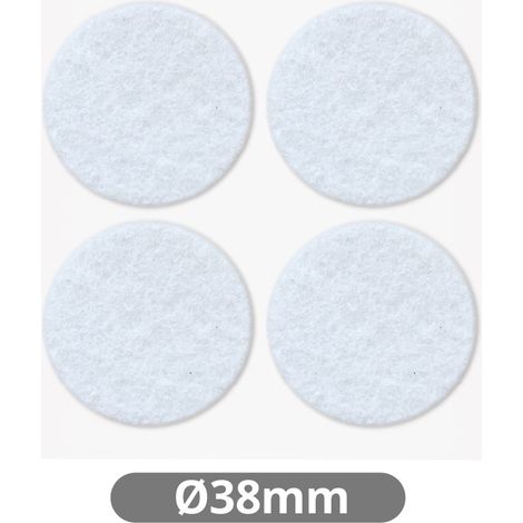 Set 4 fieltros adhesivos redondos Ø38mm Blanco GSC 003802755 (1/3)
