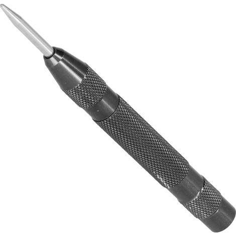 Perforateur automatique à pointeau en acier trempé, pointe amovible, réglable, outil de marquage de précision, noir (1/5)