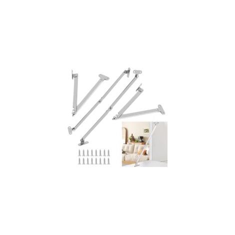 Lot de 4 Charnières à Rabat 0–180° – Supports de Couvercle en Acier Robuste avec Vis, Ferrures pour Meubles, Armoires et Boîtes (1/5)