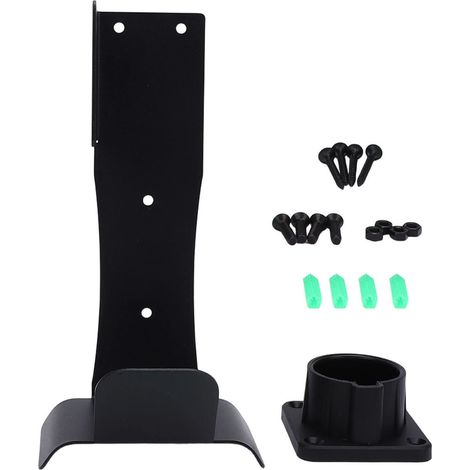 Support de chargeur pour véhicule électrique compatible avec connecteur J1772, fixation murale en acier inoxydable, support pour câble de chargeur de voiture électrique (1/5)