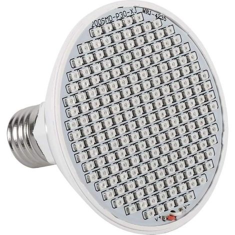 24W 200-LED Veg Grow Light E27 Hydroponic Flower Grow Flowering Bloom Lamps 85265V pour Les Plantes d'intérieur (1/5)