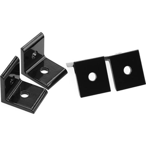 4 Stück Eckverbinder-Winkelverbinder-Verbindungsstück aus Aluminiumprofil (Schwarz 2020A) (1/5)
