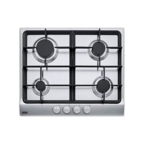 Franke 106.0459.550 Smart Linear Piano cottura Gas 60 cm 4 fuochi Tripla Corona griglie ghisa colore Acciaio Inox (1/2)