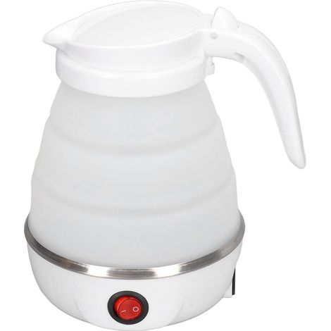 Bouilloire pliable, bouilloire à eau chaude compacte avec cordon d'alimentation détachable, idéale pour le bureau, le camping et les voyages. (1/5)