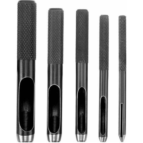 5Pcs Poinçon Creux en Acier Rond Poinçon Creux en Cuir Emporte Piece Cuir pour Cuir Bracelet de Montre Ceinture de Sceau Chaussure Tissu Vêtements en Toile œillet, (1/4)