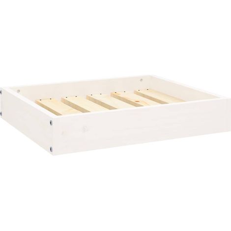 vidaXL Cama para perros madera maciza de pino blanco 51,5x44x9 cm (1/2)