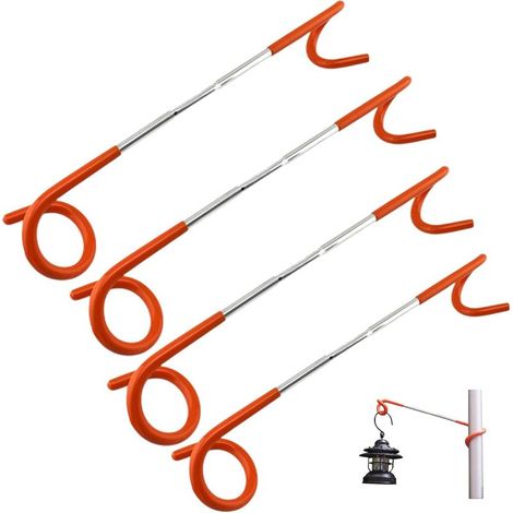 4 Pièces Lanterne en Forme de S Crochet, Crochet de Lanterne pour Camping, Crochets de Lampe Suspension Tente, pour Jardin Camping lanternes Tente (1/5)