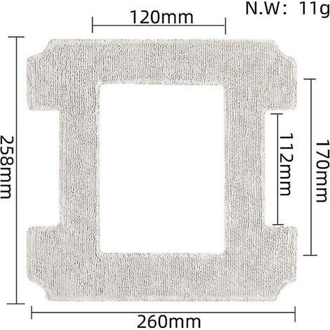 Pour le robot nettoyeur de vitres Winbot W1 Pro, remplacements de balai, accessoires de tampon de balai, pièces (1/3)