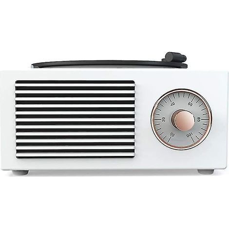 Retro-Bluetooth-Lautsprecher, Retro-Bluetooth-FM-Radio, leistungsstark kabellos (weiß) (1/5)