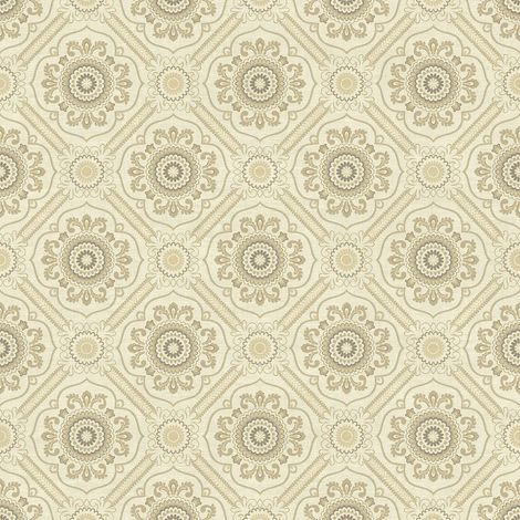 Wallquest Floral Brocade Gold Wallpaper Flowers Classic Acrylic Coated (1/4)