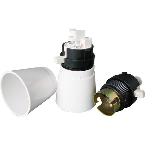Lampada interlusa e22 con interruttore plastica bianca
