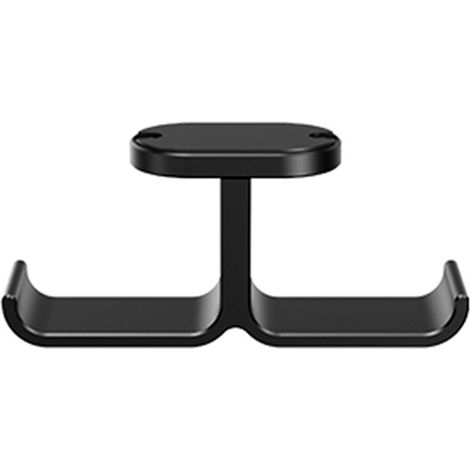 Support double pour casque audio, idéal pour le bureau et les jeux vidéo. Fixation sous le bureau. Support de rangement métallique pour une utilisation quotidienne à la maison et au bureau. (1/5)