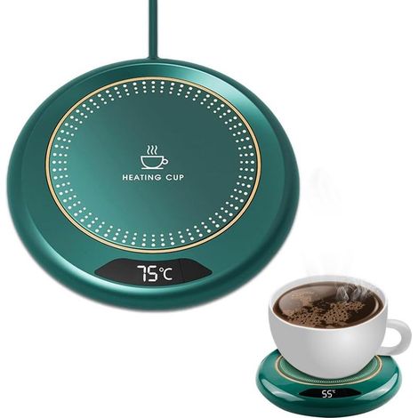 Chauffe Tasse à Café USB, Réchauffe Tasse à Café avec 3 Réglages Température Chauffe Boisson Electrique Intelligent Bureau Coussin Chauffant Multifonctionnel Arrêt Automatique Pendant 8 Heures (1/5)