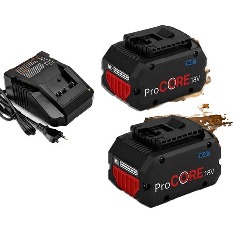 Batterie rechargeable, capacité de 10,0 Ah, compatible avec les outils électriques, 2 batterie -1 chargeur, 18V-a (1/2)