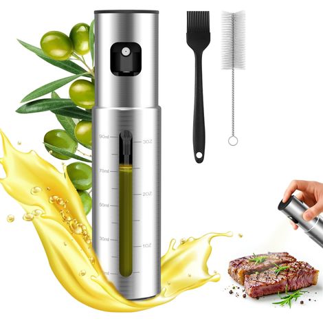 Spray Huile Cuisine Inoxydable Vaporisateur Huile Spray Pulverisateur 100ml pour Salade, BBQ, Cuisson Dans La Cuisine (1/5)