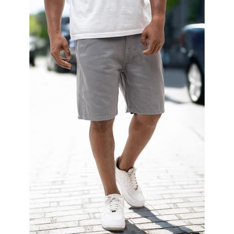 Pantalones cortos vaqueros b谩sicos MyStars para hombre, color gris, lavables, talla 29 (1/5)