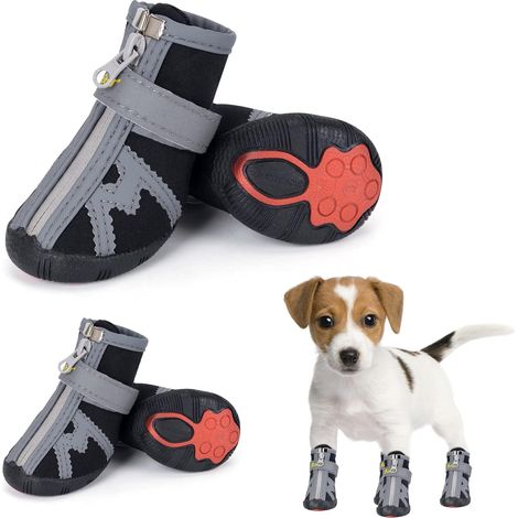 Kaelt - Bottes pour chien Chaussures imperméables pour chien Bottes antidérapantes pour chien pour petits et moyens chiens 4pcs (1/4)
