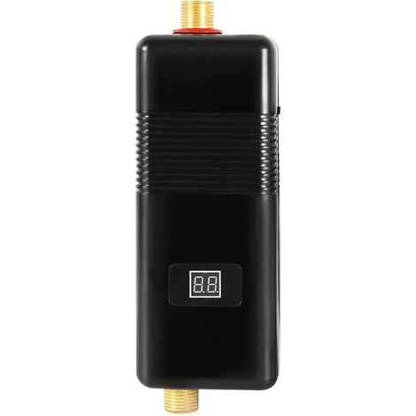 Calentador de agua eléctrico instantáneo sin tanque, 110 V, 3000 W, para montaje en pared, presión de 0.04 a 1.20 Pa, mini calentador de agua con pantalla LED para baño, cocina, aseo y camping. (1/5)