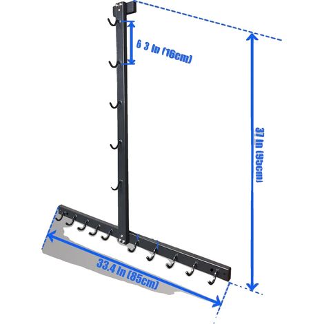 Organisateur de barre de tirage latéral, monté au mur, solution de rangement durable, T-ZHIJIA (1/2)
