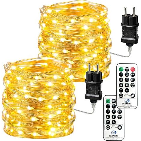 Guirlande Lumineuse, 2 10M 100LED Guirlande Intérieur Cuivre (1/5)