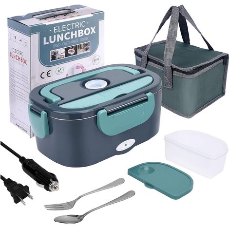 Boîte à lunch électrique portable, chauffe-plats grande capacité, étanche et détachable, pour adultes, voiture, camion, maison ou bureau. (1/5)