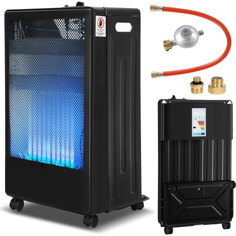 Wolketon Mobile Gasheizung bis 15 kg mit Druckminderer, Schlauch und 2 Adaptern (1/5)