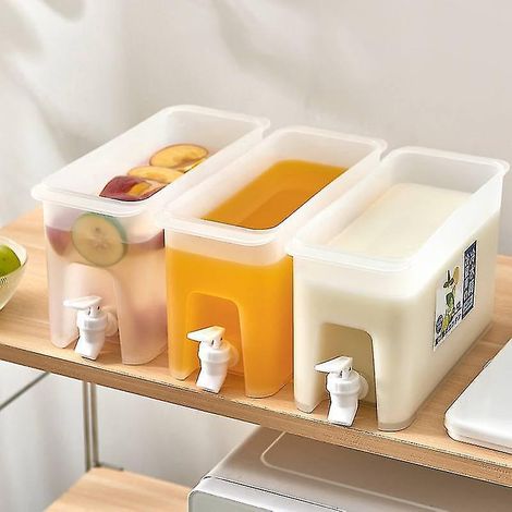 Karaffe mit gekühltem Wasser und Zapfhahn, Saftkrug, Eiswasserkaraffe 3500 ml (1/5)