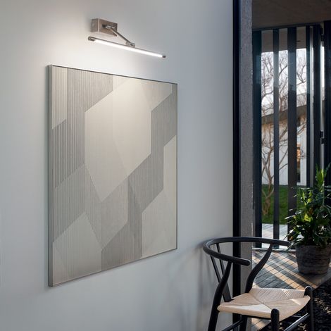 Applique Gap450C Gealuce En Métal Nickel Satiné, Led 10W 3000K, Lumière Indirecte, Diffuseur Synthétique, Ip20, Design Moderne - Gealuce (1/2)