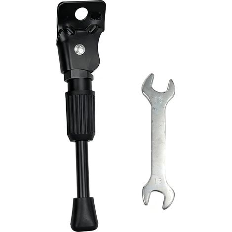 Béquille de Vélo Enfant 14 Pouces, Béquille Latérale Renforcée en Métal avec Embout Caoutchouc Antidérapant Noir, Support de Stationnement pour Vélos 14", Outils d'installation (1/5)