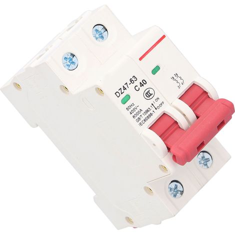 Disjoncteur Miniature 2P 40A, Fenêtre Visuelle Ergonomique, Protection Contre Surcharge (1/5)