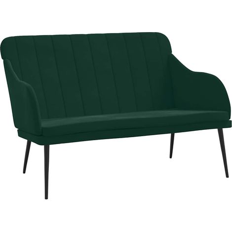 Banco de terciopelo verde oscuro 110x76x80 cm vidaXL (1/5)