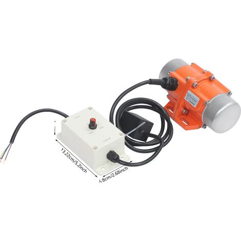 Motor eléctrico de vibración, diseño sin escobillas, alta eficiencia, rojo, enchufe europeo, 1 unidad. (1/2)