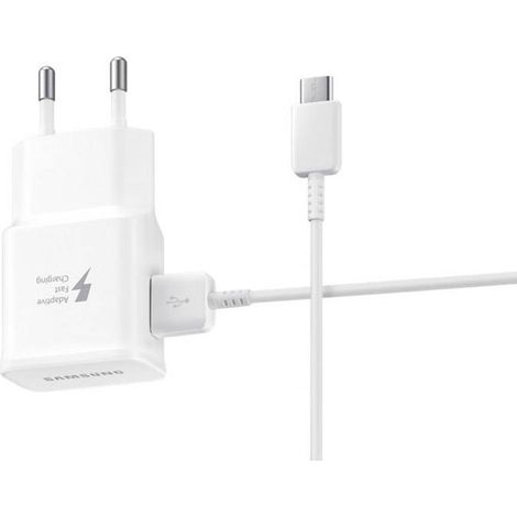 Samsung ep-ta20e white 15w chargeur rapide avec câble usb-c de type c (1/5)