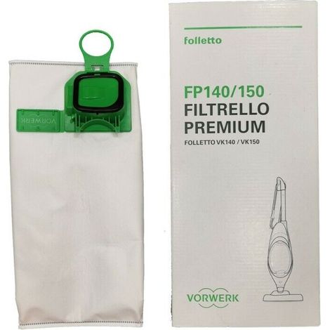 FOLLETTO VK140 / VK150 6 SACCHETTI ASPIRAPOLVERE VORWERK ORIGINALI COD 41432 (1/2)