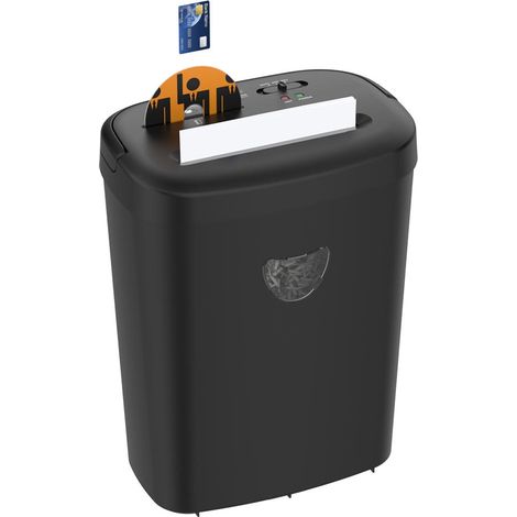 Destructeur de documents à coupe croisée 12 feuilles, 24 litres, ultra silencieux, pour papier, CD et cartes, idéal pour la maison et le bureau.