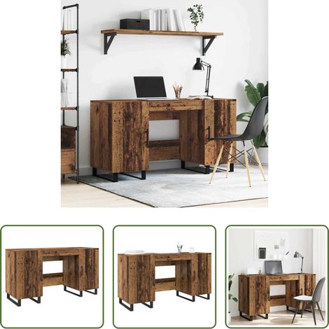 Bureau bois ancien - Bureau Bois ancien 140 x 50 x 75 cm Bois d'ingénierie (1/5)