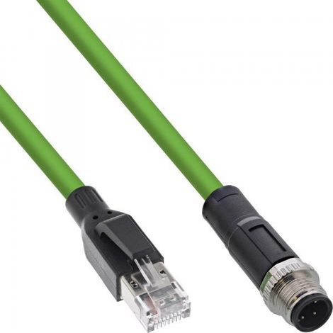 Cavo di rete InLine M12 verde 5 metri CAT5E industriale