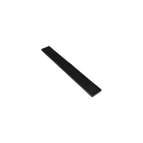 Tapis de séchage en silicone noir antidérapant pour bar et cuisine, résistant à la chaleur – 60 × 8 cm