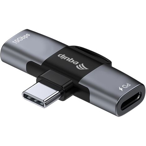 Equip Adapter USB-C-2xUSB-C             10Gbps PD 100W Alu. (133479)
