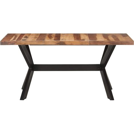vidaXL Mesa de comedor de madera acacia acabado miel 160x80x75 cm (1/2)