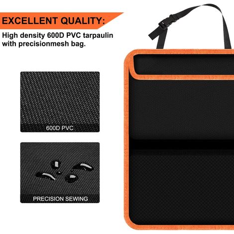 Sac de rangement pour coffre de voiture, sac organisateur de coffre, sac de rangement pour siège arrière de voiture, accessoires de rangement pour voiture, sac de rangement pliable pour coffre (1/4)