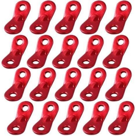 20 Pieces Aluminum Alloy Outdoor Tent Windproof Rope Buckle Tensioners for Hiking and Camping (1/5)