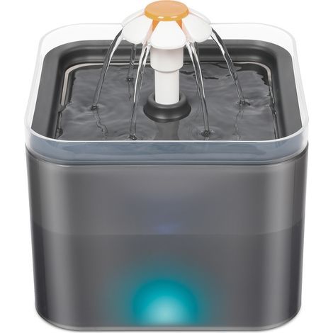 Haustier-Wasserspender mit Aktivkohlefilter, leiser Umlaufbrunnen mit Beleuchtung für Katzen