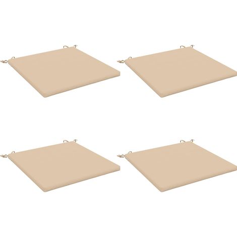 Coussins de siège 4 pièces SOEST 4 pc 100 % polyester Crème vidaXL